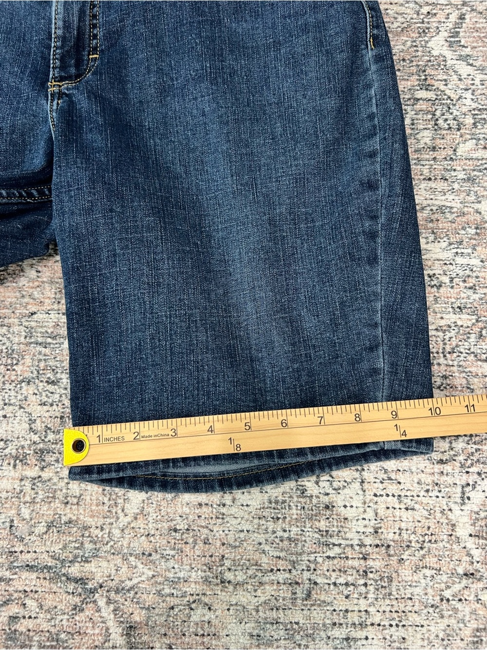 Lee Mid Rise Bermuda Jean Shorts Regular Fit Women's Size 14 Stretch - Picture 7 of 12